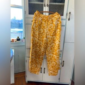 Anthropologie pants Size L Color: Orange/White
